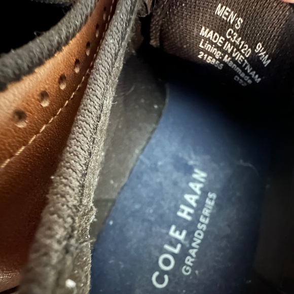 Cole Haan Mens GO TO WING OXFORD British Tan Leather Shoe Size 9.5 M D - Picture 11 of 11